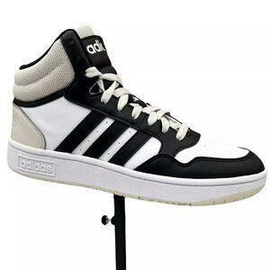 Adidas Hoops 3.0 Mid Top Youth Boys/Girls Basketball Sneaker Sz 5.5 Black/White